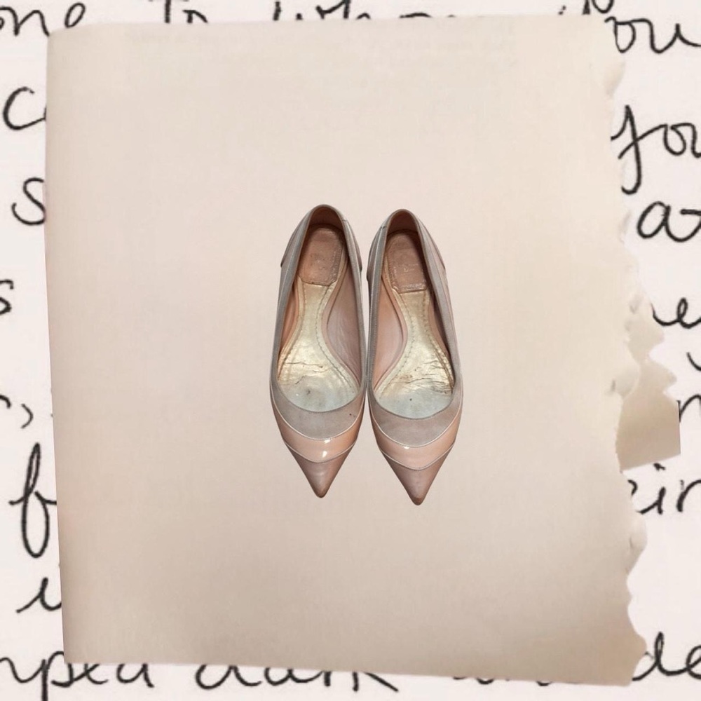 vintage dior leather ballet flats